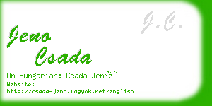 jeno csada business card